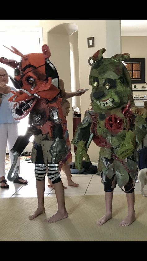 My SpringTrap(FNAF) Cosplay Fnaf Costume Funny, Bad Fnaf Costumes, Bad Fnaf Cosplay, Fnaf Cosplay Funny, Springtrap Fnaf Movie, Cursed Cosplay, Springtrap Cosplay, Fnaf Costumes, Foxy Costume