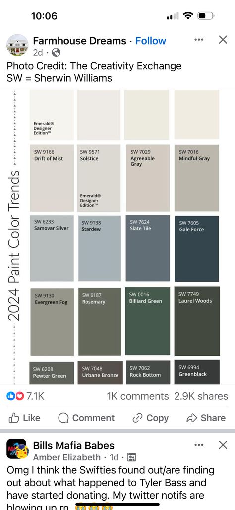 Slate Tile Paint Sherwin Williams, Sw Slate Tile Coordinating Colors, Luxury Paints, Ranch House Remodel, Mindful Gray, Agreeable Gray, Trending Paint Colors, Grey Paint, Slate Tile