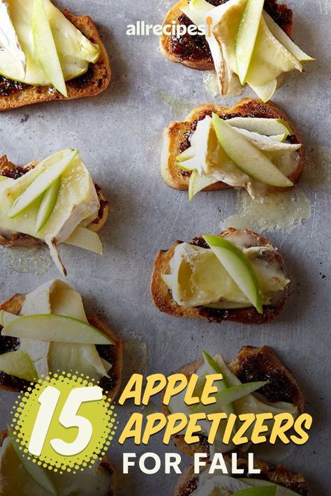 Appetizers Using Apples, Fall Hourdourves, Appetizers With Apples, Apple Appetizers Easy, Apple Appetizers For Party, Savory Apple Appetizers, Apple Cheddar Appetizer, Apple Gouda Appetizer, Apple Hors D’oeuvres