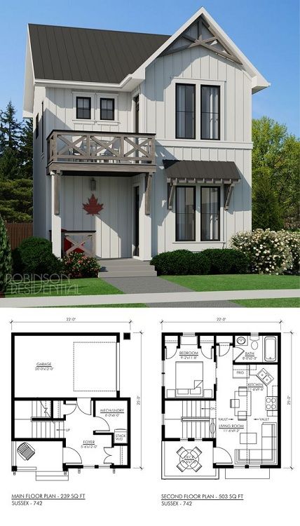 Small Home Plan, Pelan Rumah, Chirstmas Decor, Two Story House Plans, Two Story House, Casas The Sims 4, Glam Party, House Modern, Hanging Flowers