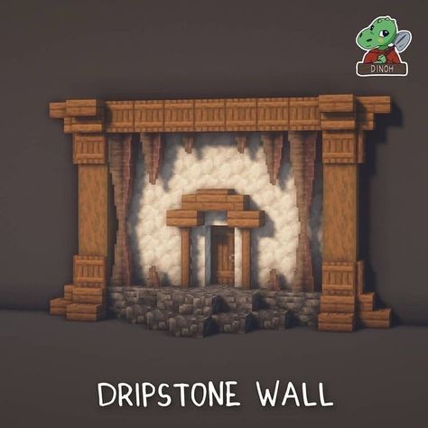 Minecraft Dripstone Builds, Minecraft Big Wall Designs, Minecraft Wall Entrance Designs, Minecraft Wood Wall Designs, Minecraft Giant Door Design, Minecraft Interior Wall Designs, Minecraft Medieval Wall Design, Minecraft Wall, Minecraft Interior