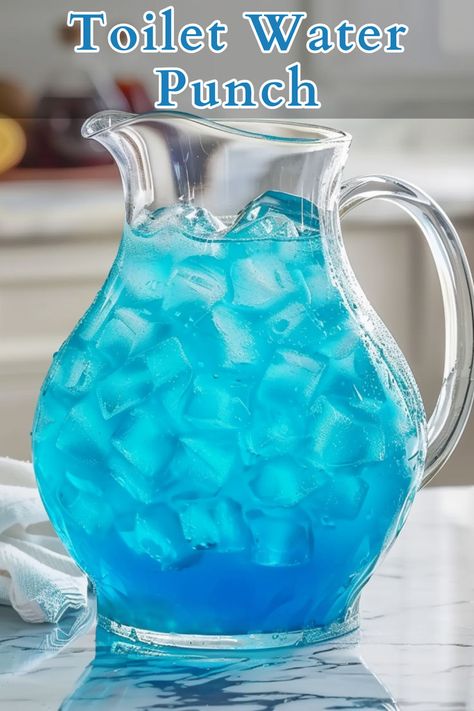 Toilet Water Punch is a vibrant, blue cocktail that’s perfect for parties and gatherings. This playful drink combines the potency of vodka and the citrusy sweetness of triple sec with the refreshing flavors of mixed berry Powerade and lemon-lime soda. Most Popular Cocktails, Lemon Lime Soda, Blue Cocktails, Cocktail Recipes Easy, Long Drink, Triple Sec, Easy Cocktails, Recipes For Beginners, Vibrant Blue