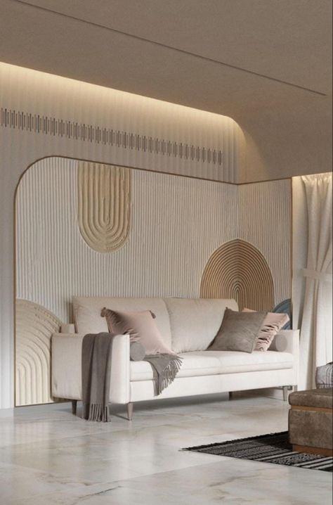 Panelling Behind Sofa, Villa Interiors, Tv Room Decor, Behind Sofa, Luxury Bedroom Interior, Kindergarten Interior, House Outer Design, Pillar Design, Wall Panel Design