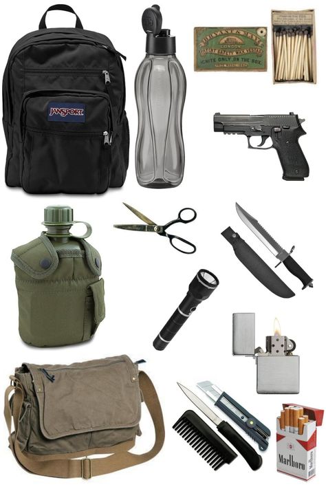 Rd twd Survival Backpack Aesthetic, Twd Supplies, Maze Runner Accessories, Twd Shifting Scenarios, Zombie Apocalypse Survival Kit, Zombie Apocalypse Accessories, Zombie Apocalypse Backpack, Zombie Apocalypse Bag Items, Twd Dr Bag