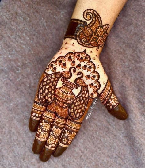 Mehndi Designs For Front Hand, Easy And Simple Mehndi Designs, Peacock Mehndi Designs, Rajasthani Mehndi Designs, Indian Mehndi Designs, Mehndi Designs 2018, Mehndi Designs Bridal Hands, Mehndi Design Pictures, Modern Mehndi Designs