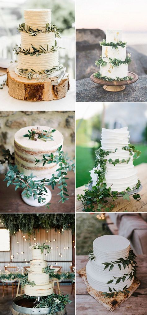 Neutral Wedding Cake, Cakes Trending, Cake Greenery, Wedding Cake Designs Simple, Wedding Cake Greenery, Colorful Wedding Cakes, Wedding Boards, Ladies Brunch, Mini Wedding Cakes