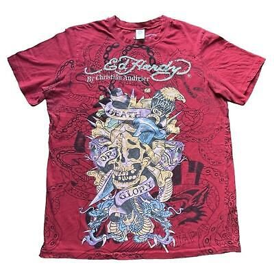 ad eBay - Ed Hardy by Christian Audigier All Over Print T-Shirt Studs Snake USA Red XL Men - Buy Now, click the link (eBay) Christian Audigier, Ed Hardy, Men's Shirts, T Shirt Men, Shirt Men, Shirt Outfit, All Over Print, Buy Now, Print T Shirt