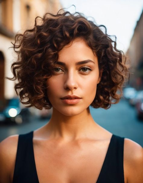 Curly Hair Chin Length, Graduated Bob Curly Hair, Reverse Bob Curly Hair, Curly Hair Reverse Bob, Curly Graduated Bob, Aline Bob Curly Hair, Inverse Bob Curly Hair, Curly Aline Bob, Curly Bob Hair