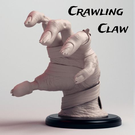 3D Printable Crawling Claw - D&D             by NordcraftGames Monster Hands Reference, Claw Hand Pose, Claw Hands Reference, Crawling Pose, Claw Pose, Hand Monster, Clawed Hands, Monster Inspiration, Hand References