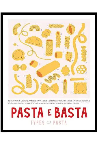 Pasta Graphic Design, Pasta Illustration, Pasta Design, Pasta Poster, Cooking Poster, 달력 디자인, Fabric Poster, Kitchen Posters, Room Posters