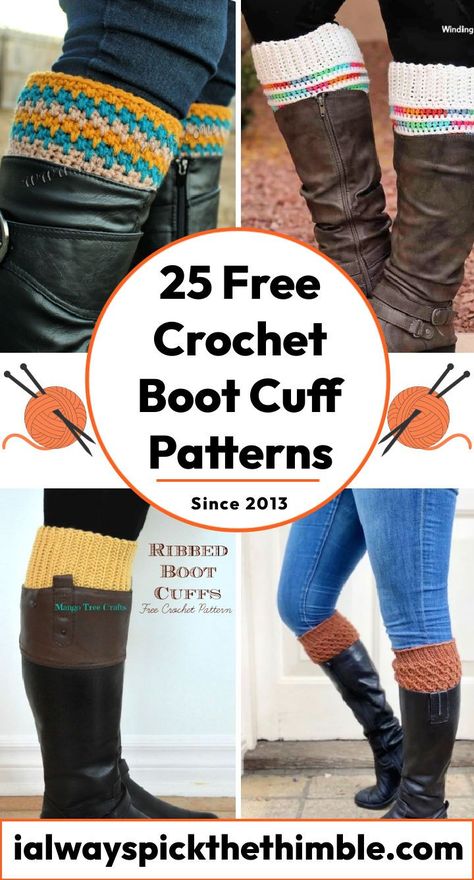 25 Free Crochet Boot Cuffs Pattern {PDF Patterns} Crochet Boot Cuff Pattern, Crochet Boot Cuff, Boot Cuff Pattern, Crochet Boot Cuffs, Boot Cuff, Boot Covers, Barefoot Sandal, Boot Toppers, Crochet Boots