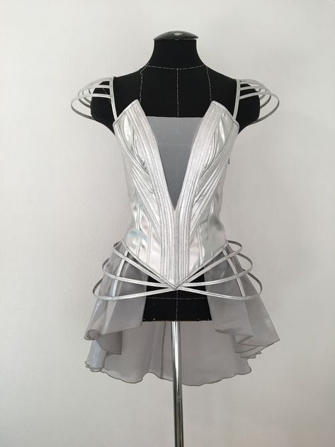 dance costume Silver Suit, Dance Costume, Dance Costumes, Peplum Top, Mini Dress, Silver, Women's Top