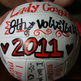 Gift ideas for coaches! Signed Volleyball For Coach, Gift Ideas For Volleyball Coach, Coaches Gift Ideas Volleyball, Volleyball Crafts For Team Diy, Volleyball Coach Gift Ideas Diy, Volleyball Gifts For Coach, Gifts For Volleyball Coaches, Volleyball Gift Ideas For Players, Volleyball 8th Grade Night