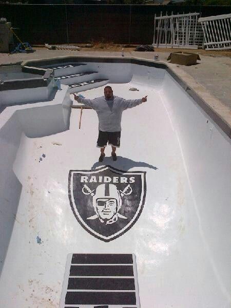 Oakland Raiders Pool Oakland Raiders Funny, Oakland Raiders Shoes, Raiders Nation, Raiders Stuff, Raiders Baby, Raiders Girl, Oakland Raiders Football, Nfl Raiders, Raiders Logo