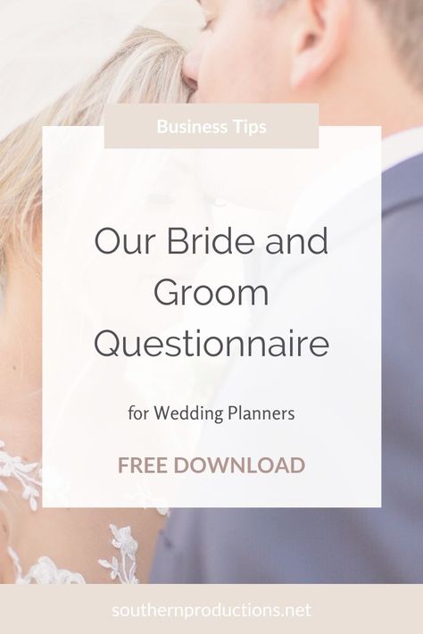 Download our exact Bride and Groom Questionnaire for free | wedding planner templates | wedding planner processes | wedding planner education #weddingplannereducation #weddingplannertemplates Groomsmen Questionnaire, Wedding Planner Questions, Planners Templates, Wedding Questionnaire, Questions For Couples, Questionnaire Template, Free Wedding Planner, Free Wedding Planning Checklist, Wedding Planner Business