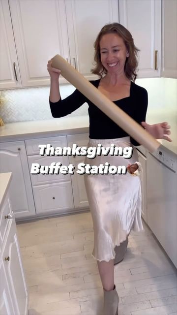 Thanksgiving Countertop Buffet, Thanksgiving Buffet Setup, Thanksgiving Buffet Setup Ideas, Thanksgiving Buffet Table, Thanksgiving Buffet, Holiday Buffet, Buffet Stations, Organizing Home, Pumpkin Arrangements