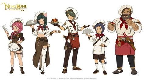 Chef Costume, Ni No Kuni, Space Opera, Character Sheet, Costume Character, Dnd Characters, Character Outfits, Cute Characters, Fantasy Character Design