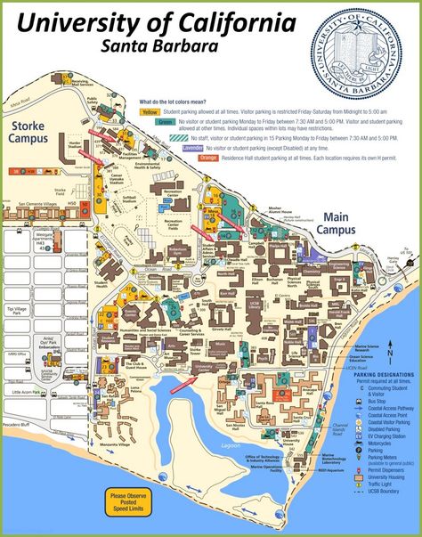 UCSB Campus Map - University Of California Santa Barbara, Ucsb Campus, Ucsb College, University Of Santa Barbara, Campus University, California Santa Barbara, Campus Map, University Campus, University Of California