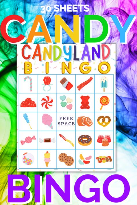 Candyland Printable, Candyland Room, Bingo Printable Free, Bingo Games For Kids, Candyland Theme, Easter Templates Printables, Room Activities, Balloons Decor, Easter Templates