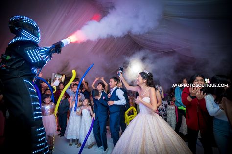 Make your event memorable with our LED Robot. Photo taken by AVMPhotoboutique. Call us ( 714-605-0548) or visit our website DRazoEntertainment.com to book your next Party! Instagram/Facebook @DRazoEntertainment #Quince #QuinceDress #LEDRobot #Dj #EventPlanning #PartyBot #DRazoEntertainment #PartyTime #Sweet16 #California #DJServices Party Robot Quince, Led Robot Quince, Robot Quince, Sweet 15 Themes, 15 Party Ideas Quinceanera, Yellow Quince, Quince Pics, Robot Photo, Dream Quinceanera