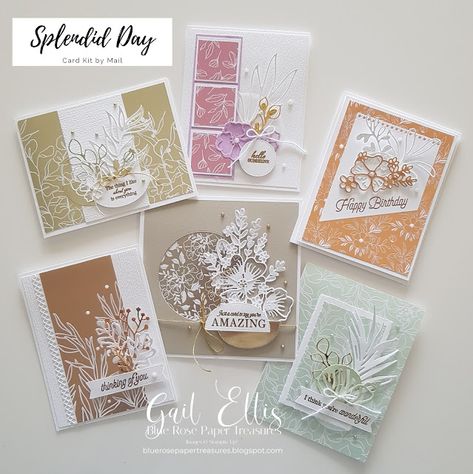 Gail Ellis Stampin Up Cards, Su Splendid Day Dsp, Splendid Day Stampin Up Cards, Stampin Up Splendid Day Dsp, Gail Ellis, Paper Garden, Rose Paper, Theme Nature, Fall Mini