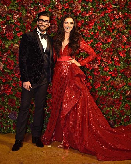 Deepika Padukone Reception, Indian Reception Outfit, Deepika Padukone And Ranveer Singh, Red Wedding Gowns, Indian Reception, Reception Gowns, Reception Outfit, Deepika Padukone Style, Reception Gown