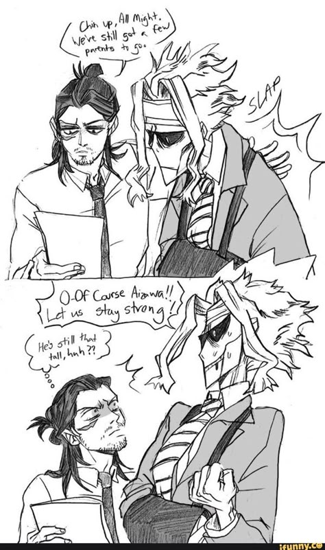 I can relate to Aizawa, like my friends and I were the same height last year then boom one of them just shot up in height and i cri Kurogiri X Aizawa, Toshinori Yagi, Boku No Academia, Shouta Aizawa, Bnha Memes, Mha Memes, My Hero Academia 2, Aizawa Shouta, Mha Stuff