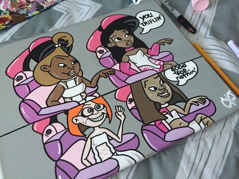 Follow for more: Nubian Princess Proud Family Paintings, Imvu Clothes, Penny Proud, Nubian Princess, Kids Canvas Art, Proud Family, Art Time, Black Couple, Cute Canvas Paintings