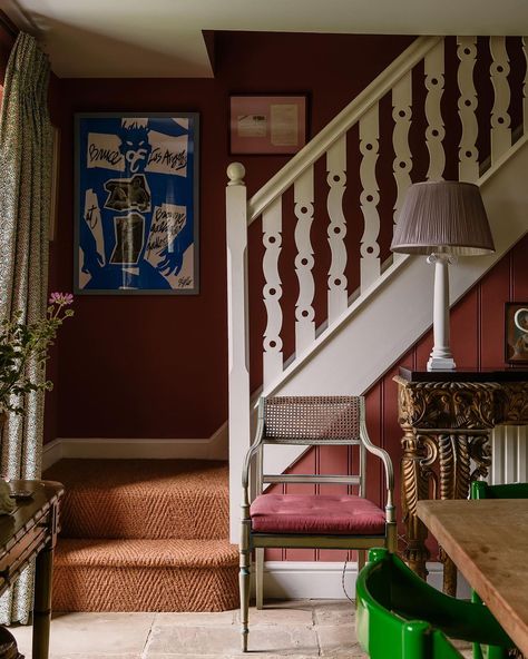 Up the stairs for @inigo.house with various bits and bobs: this plaster column lamp is one of a pair from @patrickmele that I dragged back… | Instagram Duncan Campbell, Georgian Cottage, Luke Edward Hall, Edward Hall, Cotswolds Cottage, English Houses, Design Your Own Home, Victorian Terrace, Cottage Interiors