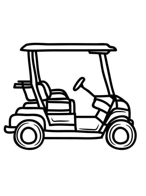 Golf Cart - Lol Coloring Pages Golf Coloring Pages, Golf Cart Drawing, Cartoon Golf Cart, Golf Cart Logo Design, Golf Cart Clip Art, Golf Cart Stickers, Golf Clip Art Black And White, Mini Putt, Senior Jackets