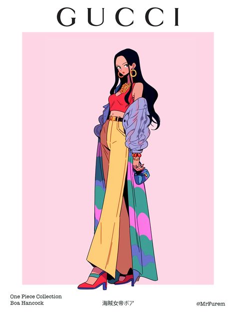 Pause for a sec! Boa Hancock's swapped her snake for Gucci snake. It's beauty meets luxury, and man, it's powerful. Get lost in this allure, Anime Poster, Anime Print, anime waifus, girlboss, one piece One Piece Illustration, Gucci Illustration, Gucci Snake, One Piece Aesthetic, Anime Wall Prints !!, Black Men Fashion Urban, رورونوا زورو, One Piece Tattoos, Poster Anime