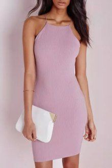 Solid Color Bodycon Spaghetti Straps Dress Tight Frock Design, Purple Bodycon Dresses, Spaghetti Straps Dress, Trendy Party Dresses, Straps Dress, Short Bodycon Dress, White Bodycon Dress, Mini Cami Dress, Mini Robes