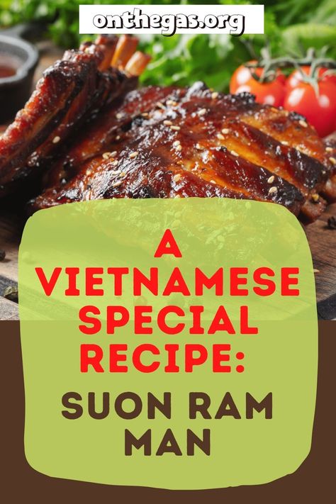 This suon ram man Vietnamese special recipe will make your mouth water. Authentic Vietnamese food isn't just healthy; it is delicious too. They use lots of different ingredients in their food from chicken and pork, to vegetarian meals. Check out this Vietnamese recipe by On The Gas and try something new today. #vietnameserecipe #vietnamesefood #ramman #vietnameseramman Vietnamese Recipe, Ram Man, Caramelized Pork, Gluten Free Fish, Pork Spare Ribs, Saltwater Fish, Vietnamese Food, Spare Ribs, Vegetarian Meals