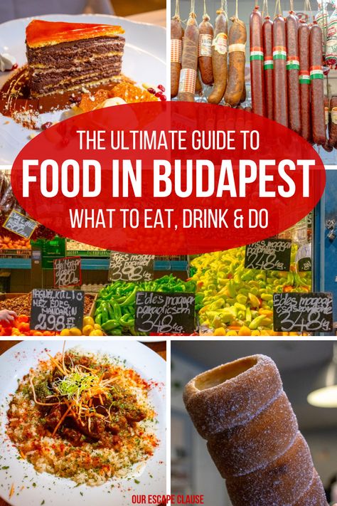 Best Food in Budapest: What to Eat & Drink #budapest #hungary #foodguide #travel Budapest Cafe, Hungarian Dishes, Istanbul Trip, Danube River Cruise, Europe 2023, Hungary Travel, Budapest Travel, Ethnic Food, Hungarian Recipes