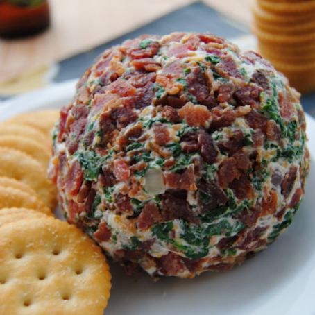 Ball Appetizers, Bacon Cheese Ball, Stomach Rumbling, Spinach Cheese, Cheese Ball Recipes, Food Fantasy, Fresh Spinach, Homemade Cheese, Cheese Balls