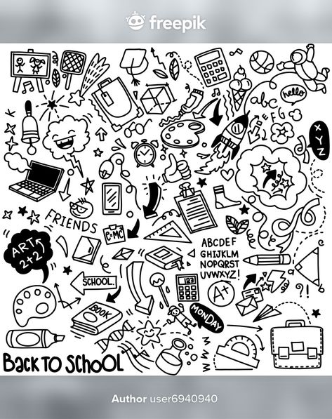 School clipart. vector doodle school ele... | Premium Vector #Freepik #vector #school Doodle Art School Theme, School Doodles, Drawing Room Interior Design, Vector Doodle, Book Background, Back To School Svg, Doodle Images, School Clipart, Doodle On Photo