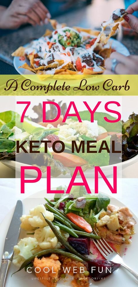 7 Day Keto Meal Plan, 500 Calorie, Low Carb Meals, Easy Keto Meal Plan, Desserts Keto, Healthy Low Carb, Starting Keto Diet, Beginner Meal Planning, Nutrition Plan