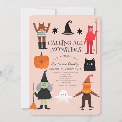 halloween invitations kids birthday calling all monster birthday costume party invitation calling all monsters halloween party invitation children kids spooktacular trick or treat costume party birthday party Birthday Costume Party, Mummy Monster, Kids Halloween Birthday Party, Halloween Toddler Party, Halloween Invitations Kids, Kids Halloween Party Invitations, Costume Birthday Party, Halloween First Birthday, Halloween Birthday Party Invitations