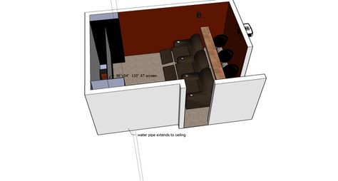 Small Home Theater Dimensions Theater Design Questions Small Movie Room, Small Home Theater, Theatre Room Ideas, Theatre Decorations, Cinema Idea, Small Home Theaters, Theater Room Design, Theater Design, Home Theater Decor