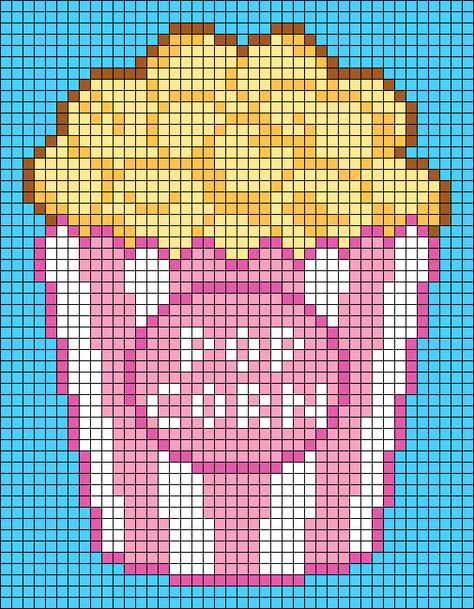 Alpha pattern #172767 | BraceletBook Fun Pixel Art, Food Movie, Pixel Art Food, Pixel Grid, Crochet Grid, Bobble Stitch Crochet, Cross Stitch Geometric, Easy Pixel Art, Pixel Art Templates