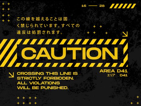 Futuristic Typography, Cyberpunk Design, Texture Graphic Design, Warning Labels, Futuristic Design, Game Ui, Tech Design, Typography Fonts, Sign Design