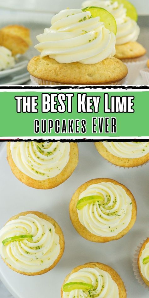 Give these delicious key lime cupcakes a try.  This key lime cupcake recipe is fluffy, moist and easy to make. Key Lime Dessert Recipes, Spring Cupcake Ideas, Fun Cupcake Flavors, Key Lime Cupcakes from Scratch. Keylime Cupcake Recipes, Fun Cupcake Flavors, Lime Cupcake Recipe, Key Lime Cupcakes Recipe, Spring Cupcake Ideas, Key Lime Frosting, Key Lime Cupcake, Key Lime Dessert Recipes, Key Lime Dessert