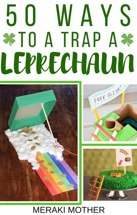 Clever and creative DIY leprechaun traps for kids! Get over 50 fantastic, easy to replicate ideas for St. Patrick's day here. #stpatricksday #leprechaun #stpatricksdaycrafts #craftsforkids #craftsforpreschoolers #easycrafts #leprechauntrap Easy Leprechaun Trap, Leprechaun Trap Ideas, Leprechaun Trap Project, Leprechaun Tricks, St Patricks Crafts, Leprechaun Trap, St Patricks Day Crafts For Kids, St Patrick Day Activities, St Patrick's Day Crafts