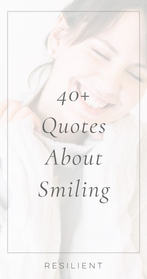 Having a smile on your face not only lets the world know you’re in a good mood, but the mere act of smiling can actually make you happier! Here are 40+ inspiring smile quotes and quotes about smiling. #smile #smiling #quotes #quote #inspirational #inspiration #resilient #inspirationalquotes #motivationalquotes #sayings Never Stop Smiling Quotes, Natural Smile Quotes, Smiley Face Quotes Happy, Always Keep Smiling Quotes, The Power Of A Smile, Still Smiling Quotes, Quote About Smiling, When You Smile Quotes, Reason To Smile Quotes