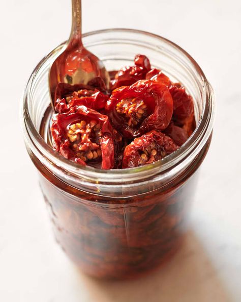 This '90s relic is poised for a comeback. READ MORE... Sundries Tomatoes How To Make, Home Made Sun Dried Tomatoes, How To Make Sundried Tomatoes, How To Make Sundried Tomatoes At Home, Make Sundried Tomatoes, Homemade Sundried Tomatoes, Make Sun Dried Tomatoes, Pumpkin Spice Cheesecake, Tomato Salad Recipes