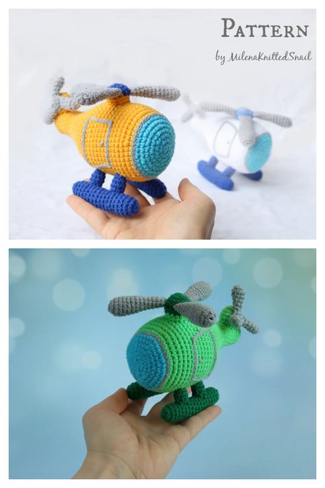 Crochet Helicopter Pattern Free, Crochet Toys For Boys, Boy Crochet, Crochet Granny Squares, Knitting Bag Pattern, Crochet Toys Free Patterns, Crochet Princess, Crochet Toys Free, Crochet Patterns Free