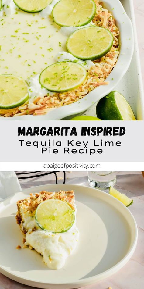 Looking for a Cinco De Mayo dessert recipe? You’ve come to the right place. This Tequila Key Lime Pie Recipe is next level delicious and gets a twist from classic key lime pie with the addition of margarita flavors. Margarita Pie Recipe, Lemon Puppy Chow, Margarita Flavors, Baked Graham Cracker Crust, Key Lime Pie Recipe, Flavored Margaritas, Greek Yogurt Flavors, Gluten Free Graham Crackers, Lime Pie Recipe