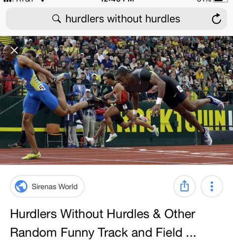 I looked up hurdlers without hurdles and they’re swimming Hurdlers Without Hurdles, Track And Field, Funny Things, Basketball Court, Ruby, Track, Swimming, Memes, Funny