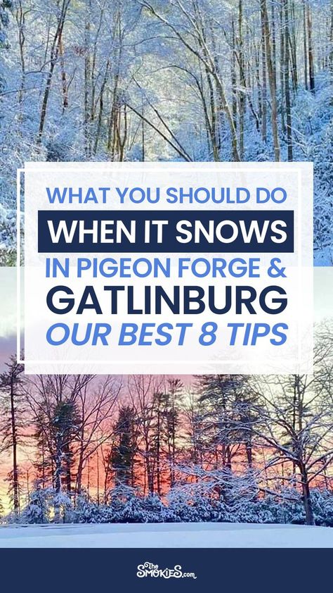 Do you need snow tires in Gatlinburg? Sometimes, it does snow in the Smoky Mountains, and it can cause issues for ill-prepared travelers. Here are 8 tips on avoiding a bad outcome in the snow around the Great Smoky Mountains. What are your best snow tips when visiting the mountains in East Tennessee? Pigeon Forge Tennessee Christmas, Gatlinburg Tennessee Christmas, Dollywood Christmas, Gatlinburg Christmas, Gatlinburg Tennessee Cabins, Things To Do In Gatlinburg, Gatlinburg Tennessee Vacation, Smoky Mountain Christmas, Tennessee Christmas