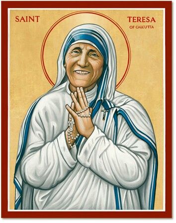 thank you Monastery Icons, Teresa Of Calcutta, Saint Teresa Of Calcutta, St Teresa, Saint Teresa, Religious Pictures, Catholic Images, Ayat Alkitab, San Francesco